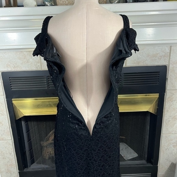 R&M Richards Black Lace Over with Sequins - Picture 9 of 17